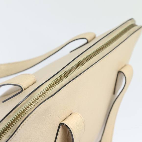 CELINE Hand Bag Leather Beige Auth 80891 - Picture 7 of 16